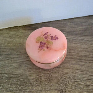 Vtg Alabaster  Trinket Box